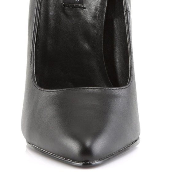 Leather Pointed Toe High Heel Shoes - Picture 2 of 5